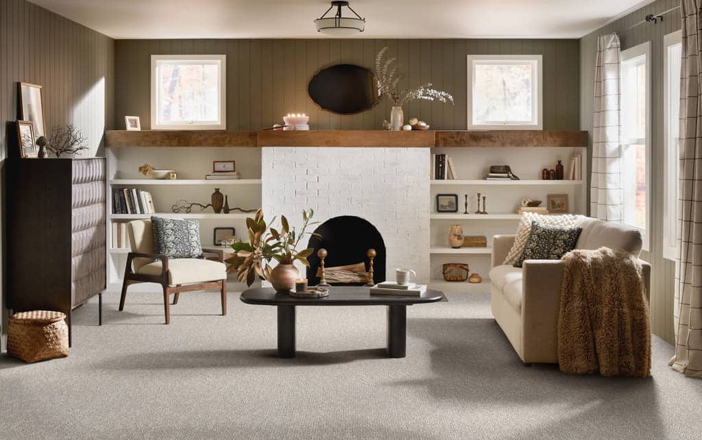 Professional carpet installation for a St. Louis home by Champion Floor