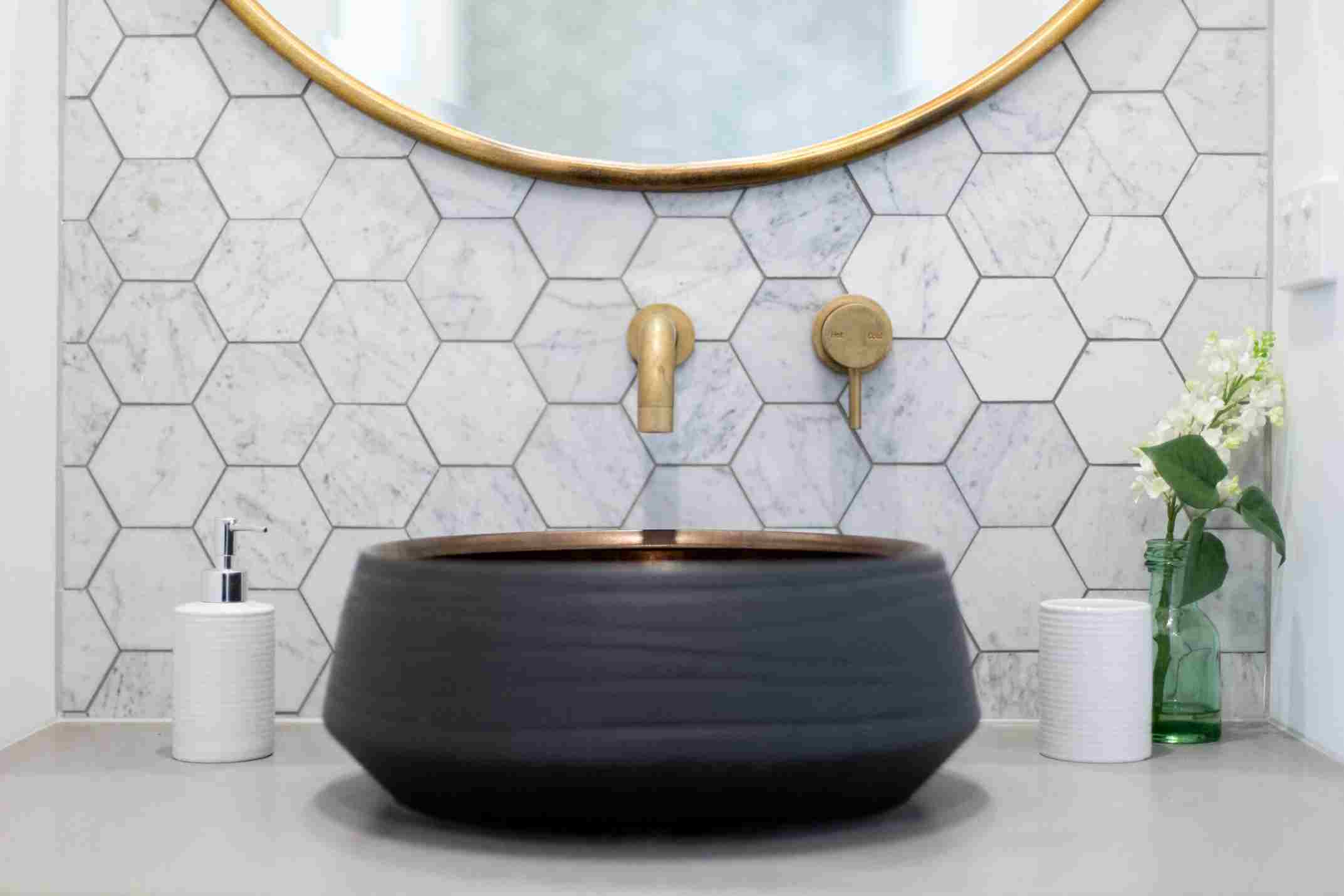 Wall tile installation services in St. Louis by Champion modern tiles in bathroom Champion Floor
